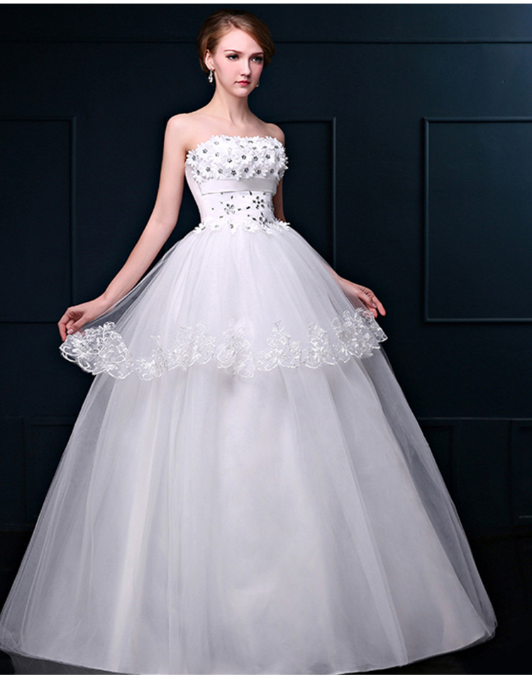 WDDH1647  white bride wedding dress
